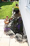 Die frisch geschrubbte Terrasse